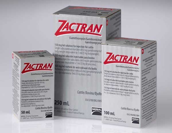Buy Zactran (gamithromycin) for Beef and Non-Lactating Dairy Cattle 100ml Online