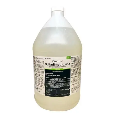 Shop Sulfadimethoxine 12.5% Concentrated Solution for Chickens, Turkeys and Cattle Online