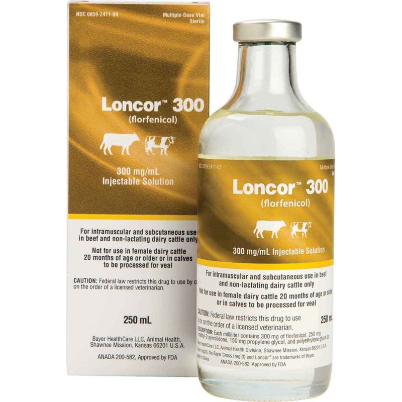 Loncor 300 (Florfenicol) Injectable Solution for Cattle 250ml Nuy Loncor 300 (Florfenicol) Injectable Solution for Cattle 250ml Online